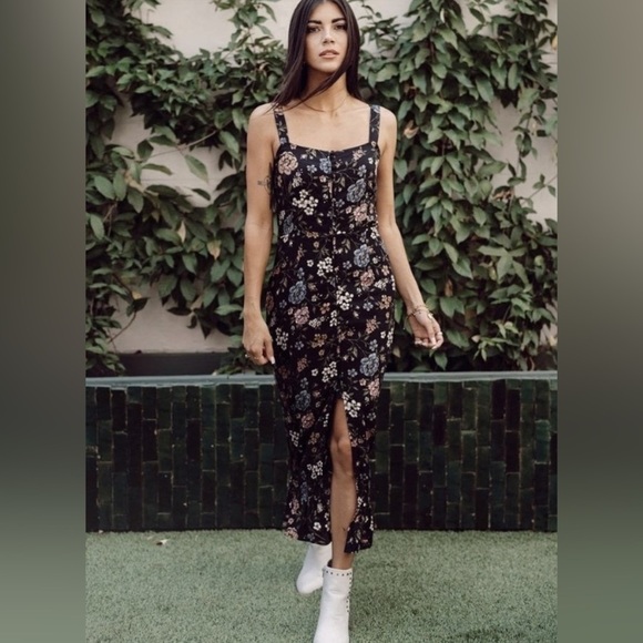 saltwater LUXE Dresses & Skirts - Saltwater Luxe Meg floral black tank Dress 20716